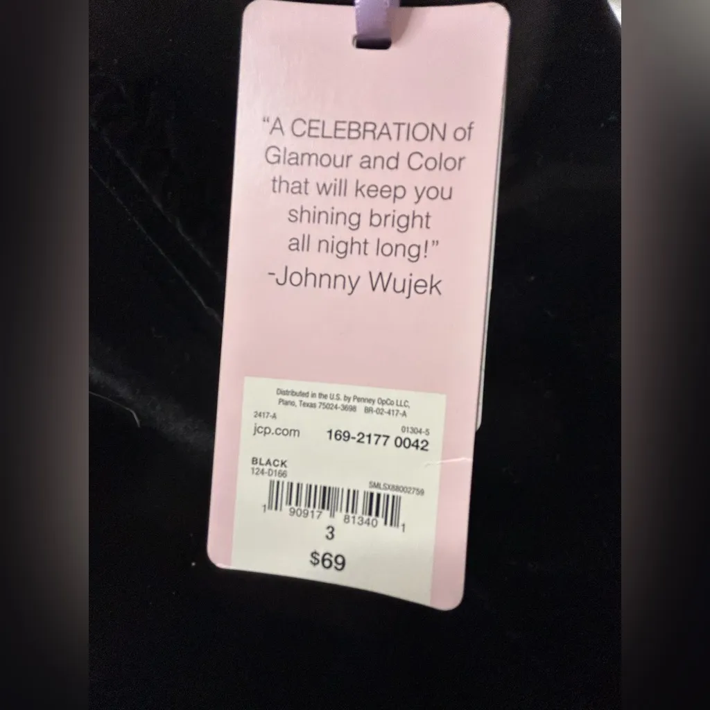 NEW Johnny Wujek Black Velvet Strapless Corset Bustier Top Formal Holiday 3 $69 Size undefined - Image 3