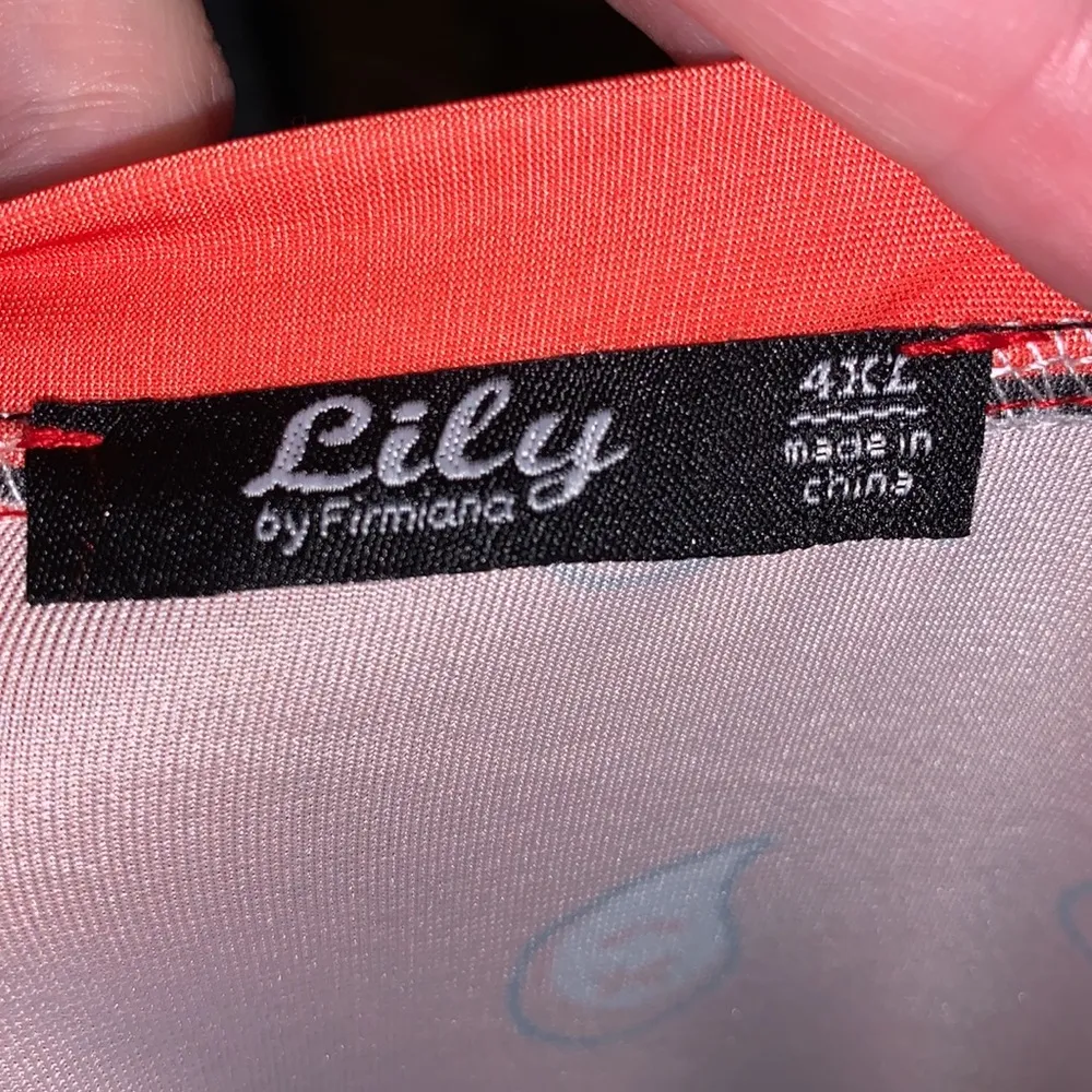 Firmiana Lily by  red asymmetrical Orange paisley print dress with pockets - Image 6