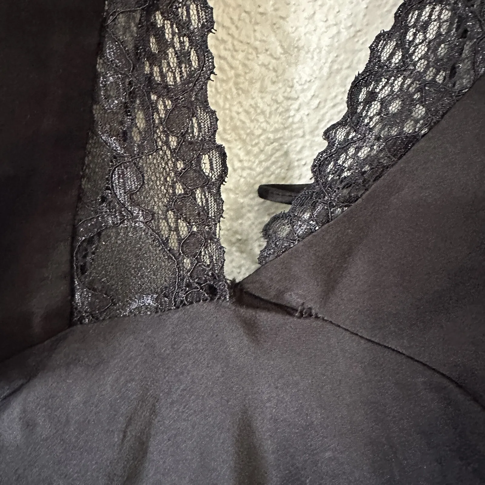 NEW‎ Bardot Lamont Black Satin Slip Dress Size XXL/US 12 Midi Lace - Image 5