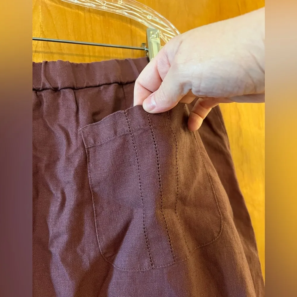 J. Jill Linen Skirt Long Modest Church Pockets Vintage NWT Size XL Tall XLT - Image 9