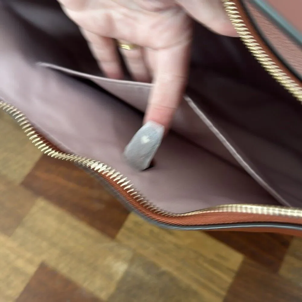 Kate Spade Smile Large Leather Shoulder Bag Purse‎ Camel Tote NWOT Designer - Image 5