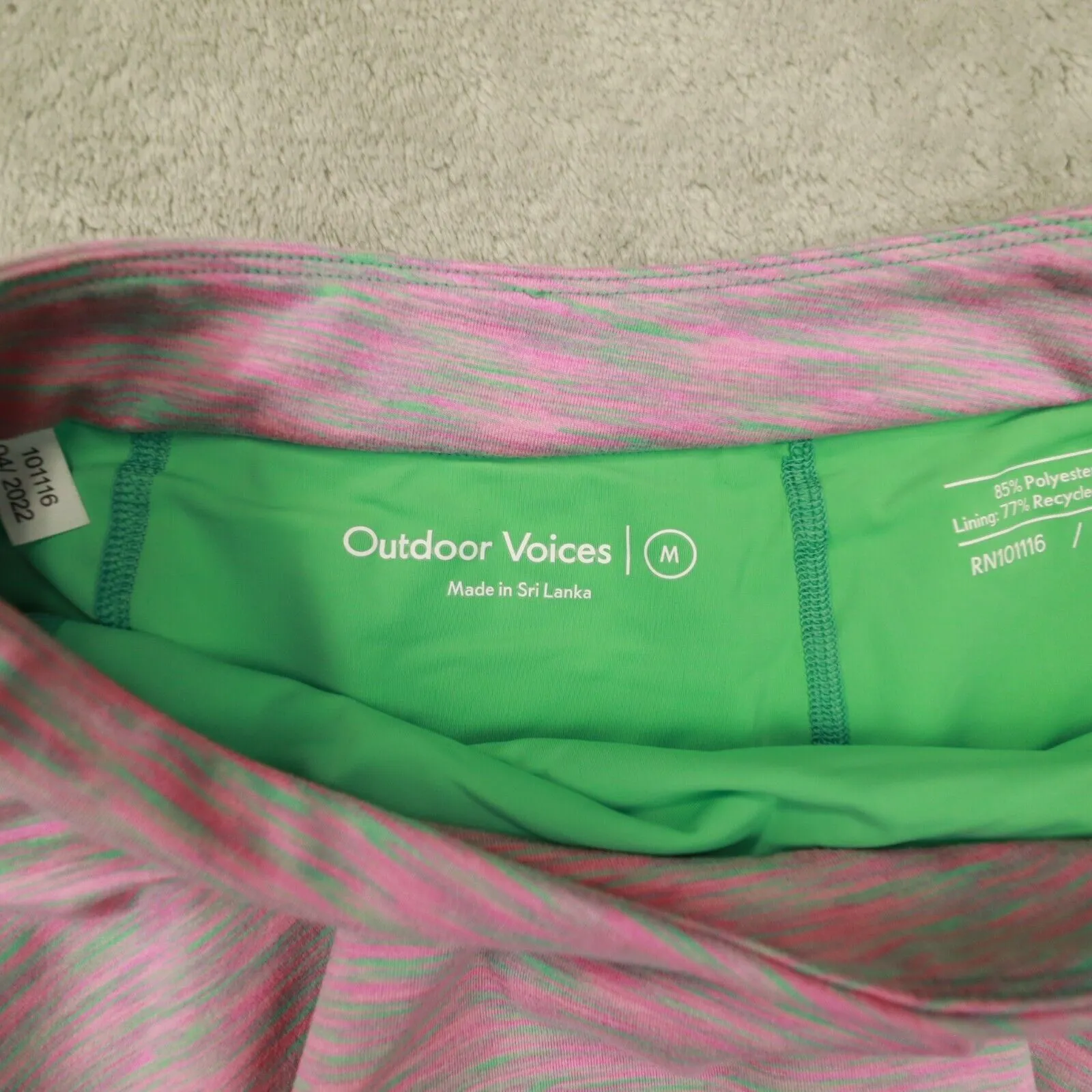 Outdoor Voices Women's Tennis‎ Skirt Skort Workout Heather Pink size Medium - Image 2