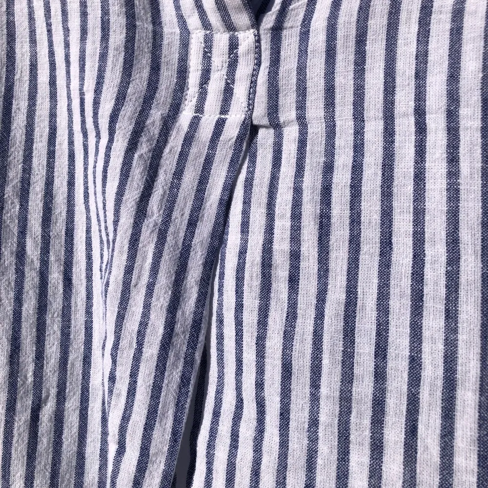 Beachlunchlounge Blue Striped Pullover Blouse Women's Medium - Image 6