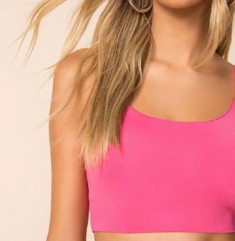 Superdown Revolve Adriana Bra Top in Bright Pink - Image 7