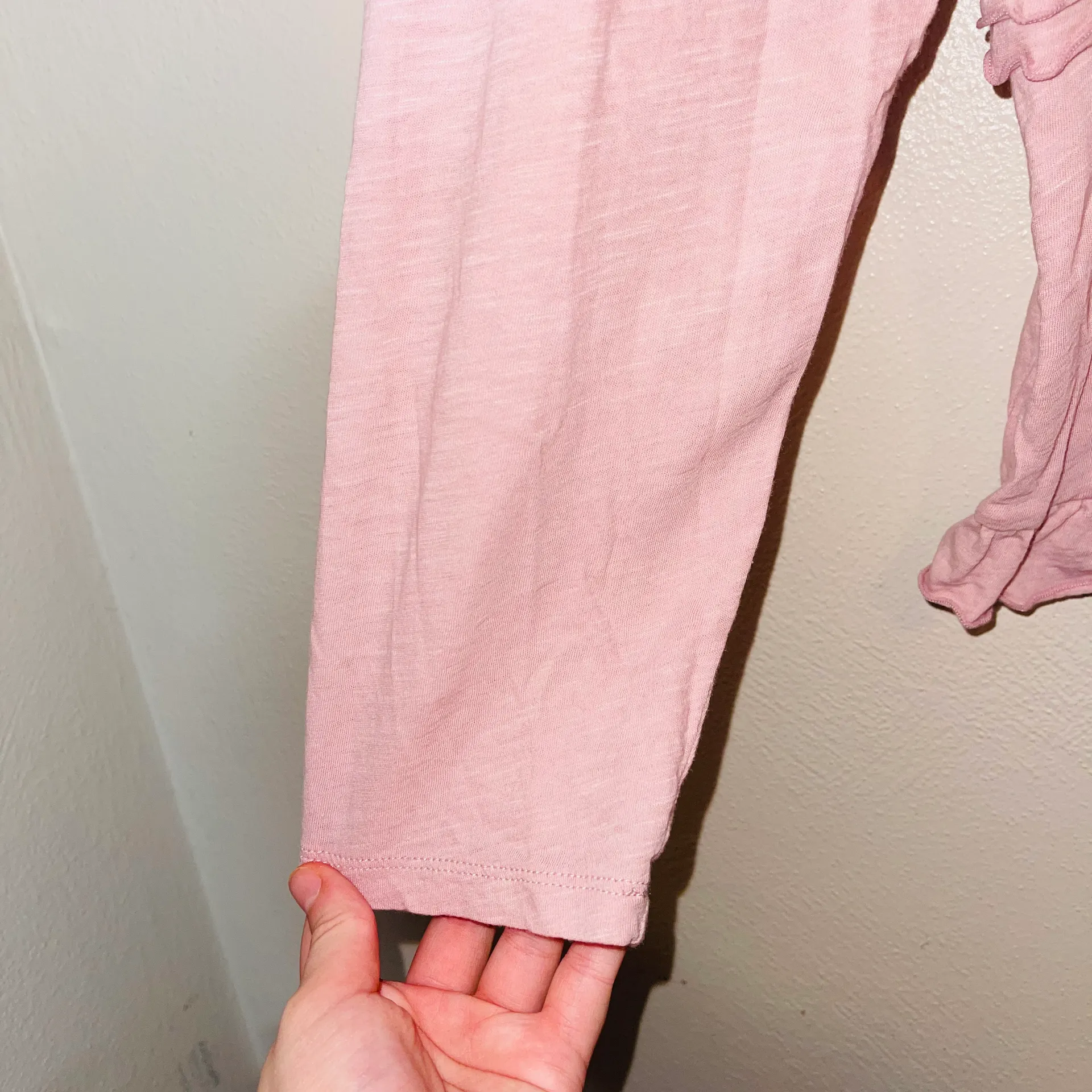 J. Crew Pink Ruffle Front Cotton Top - Image 5