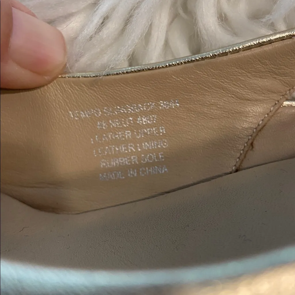 ABEO Tempo Sling Back 3844 Chic Gold Block Heel Women's Shoes BNWOT size 8 - Image 9