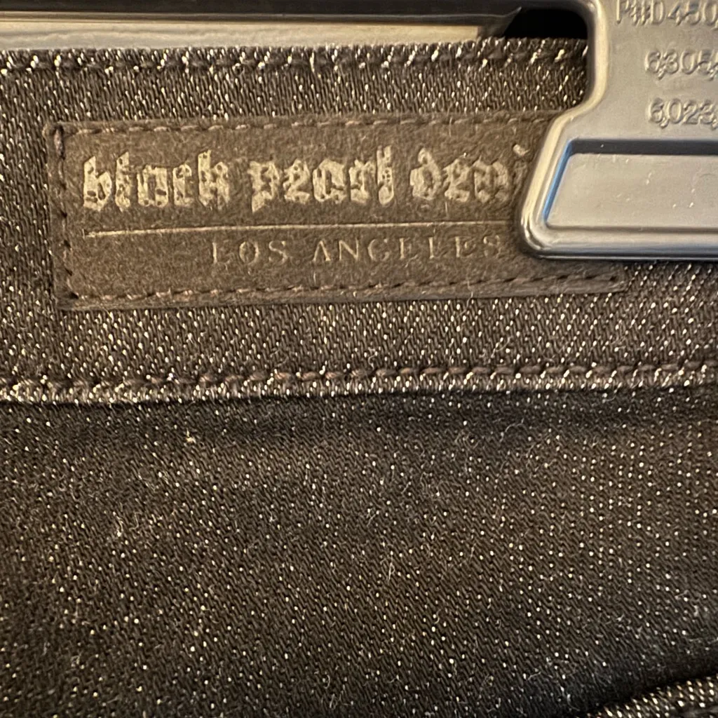 Black Pearl Denim Los Angeles Women’s Black Denim Bermuda Cotton Shorts Size 3 - Image 12