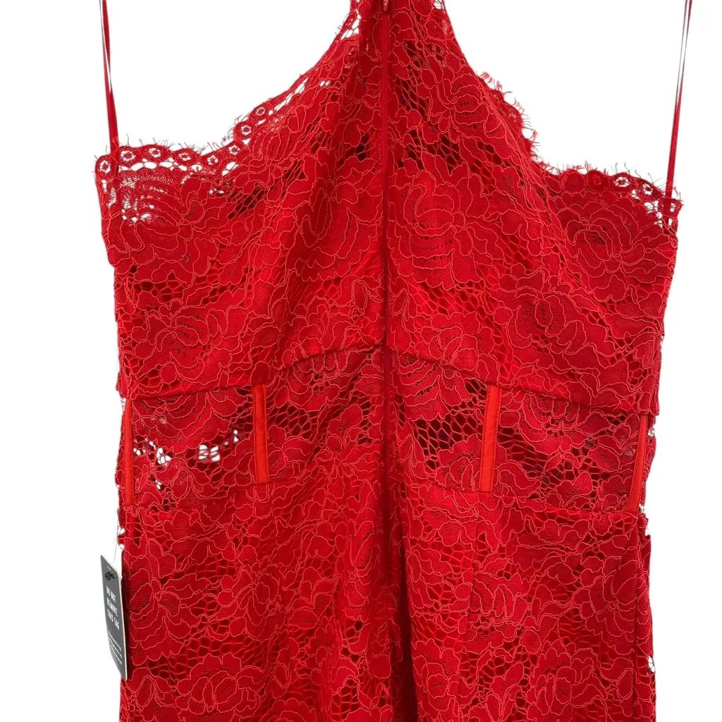 Express Red Lace Corset Dress Bodycon Cocktail New Size 12 - Image 8