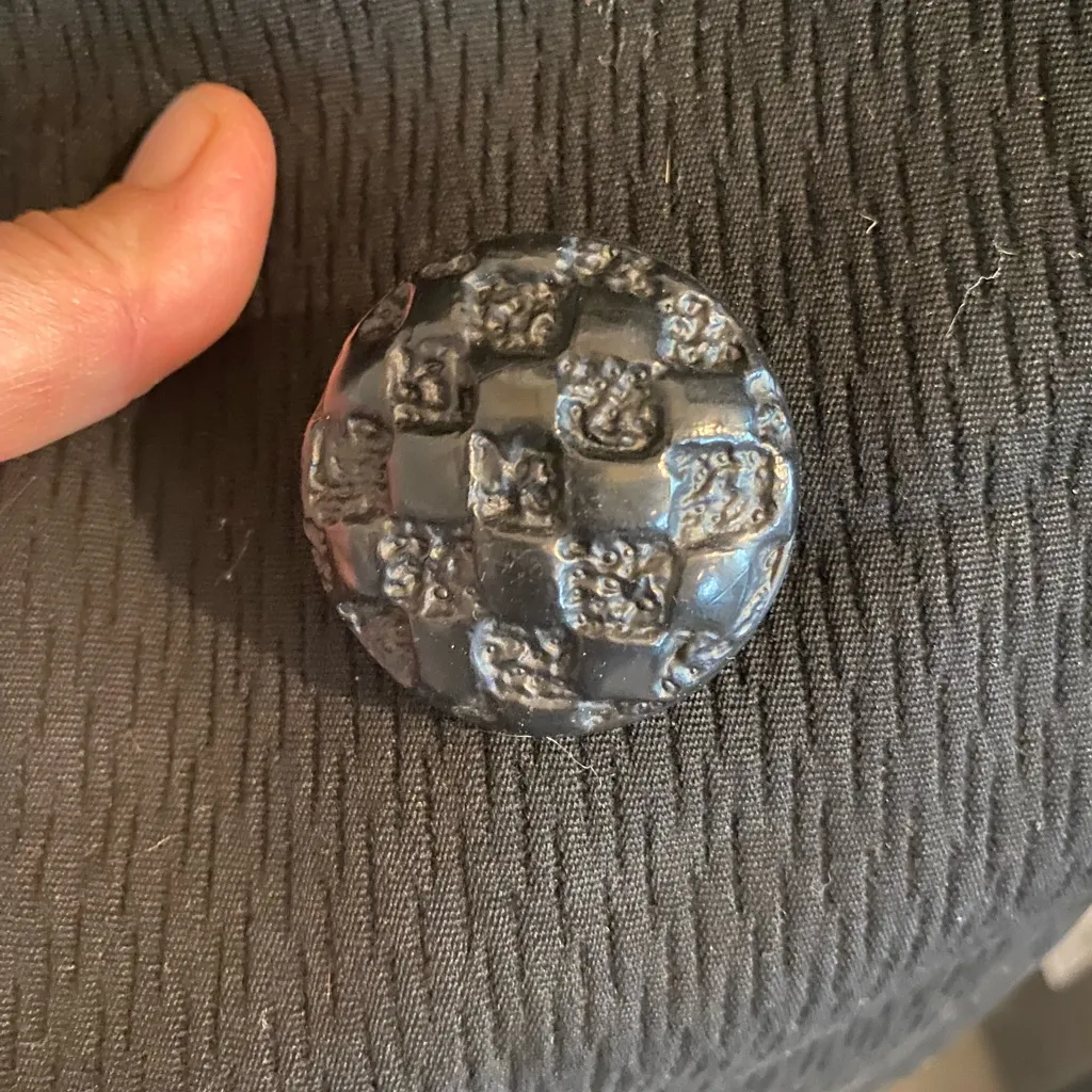 Vintage Forstmann 50's Black Wool Mink Fur Collar Pea Coat Overcoat Mid Century Size L - Image 10