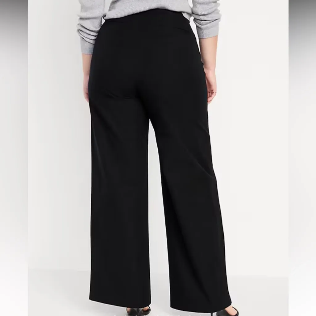 Old Navy Black High Rise Wide Leg Pixie Pants Size L - Image 13