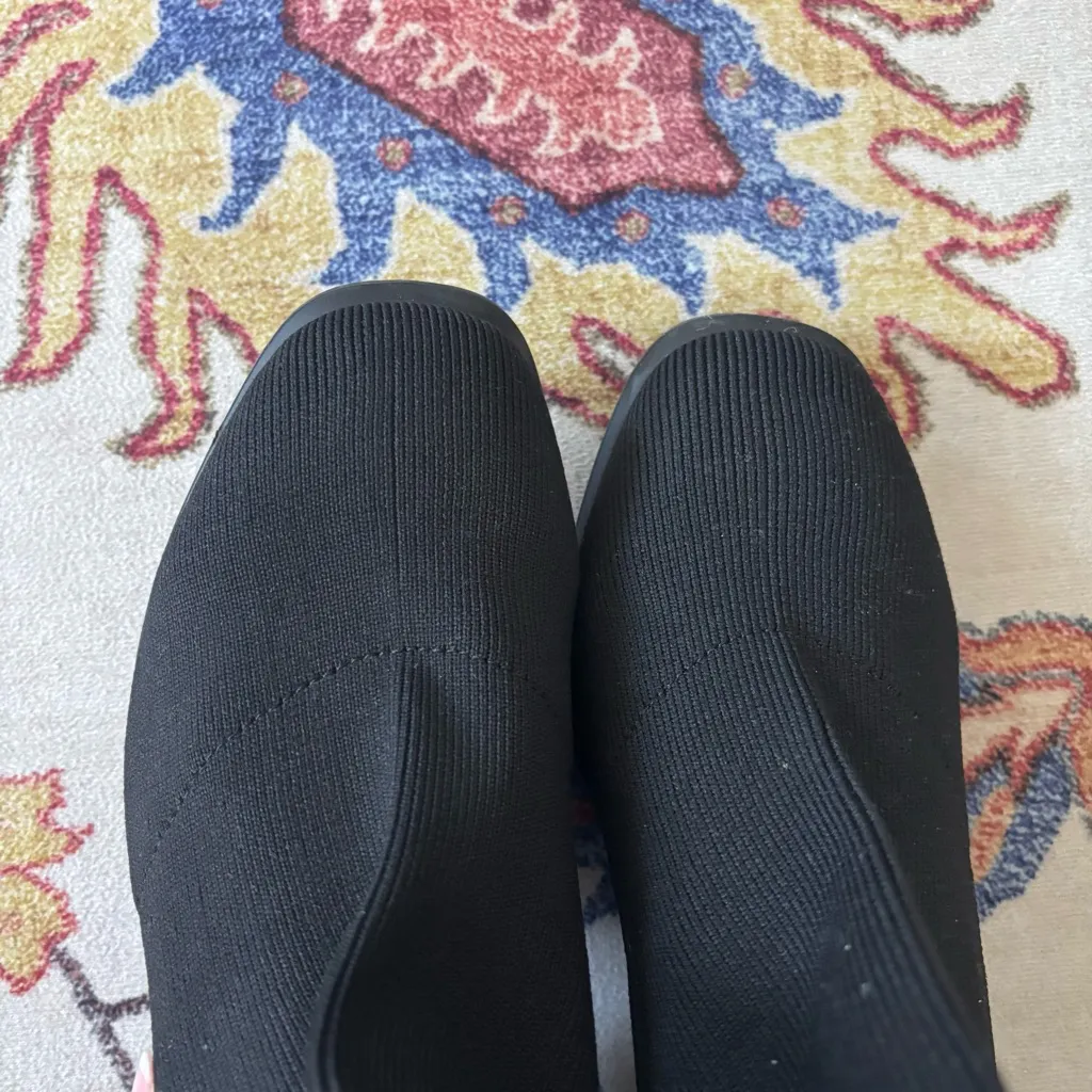 MIA Black Sock Ankle Boots Melody Square Toe Chunky Block Heeled Booties Size 7 - Image 7