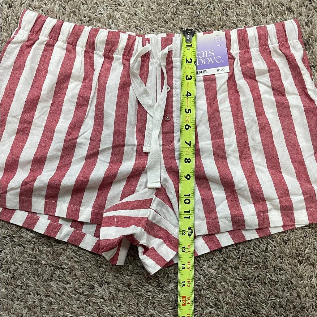 Stars Above Sleep Shorts Striped Cotton Large New with tags - Image 7