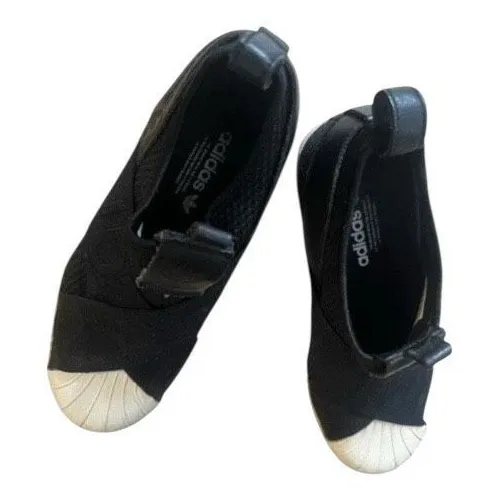 Adidas Women Original Superstar Core Black Slip On Sneakers Size 5.5 CQ2382 - Image 7