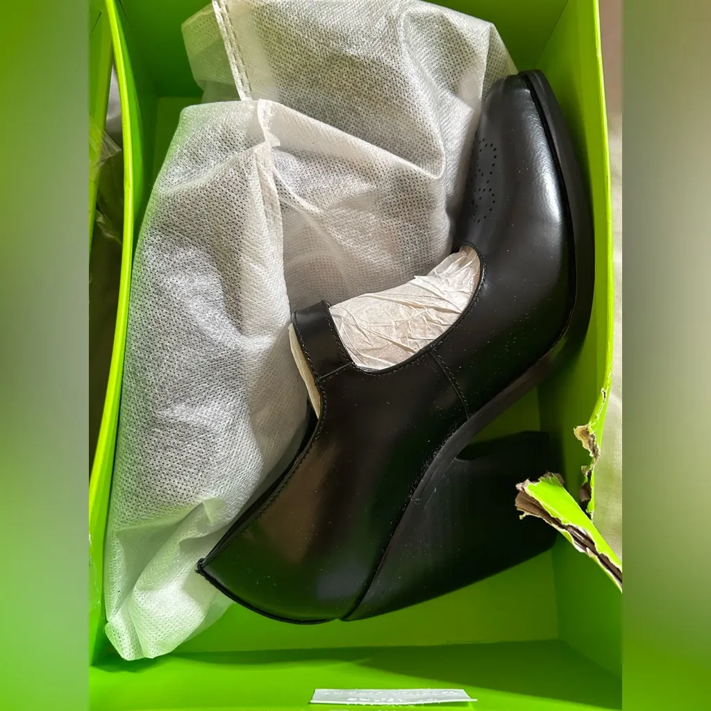 NEW Black Sam Edelman Leather Aleksa Mary Jane Pump 5 $170 - Image 3
