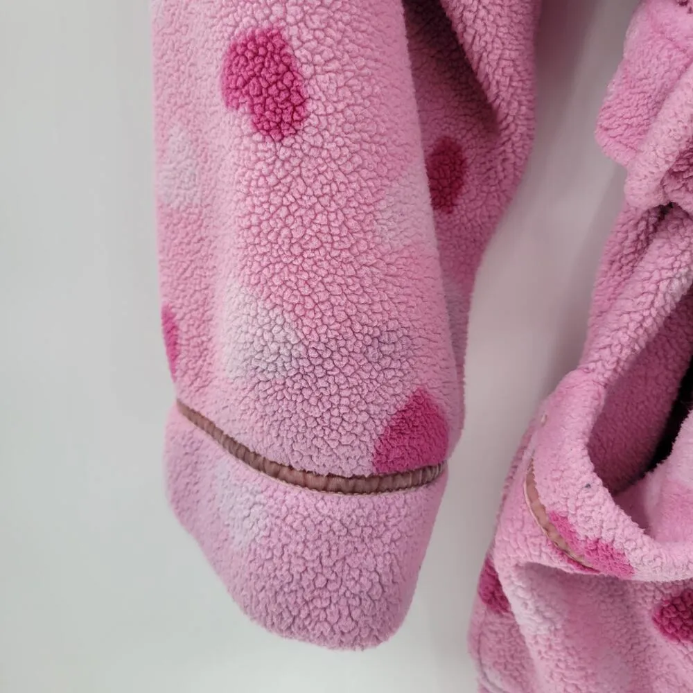 Pink VS Robe with Belt Womens 1x Hearts Thick Fleece Full Length Pockets Winter - Image 10