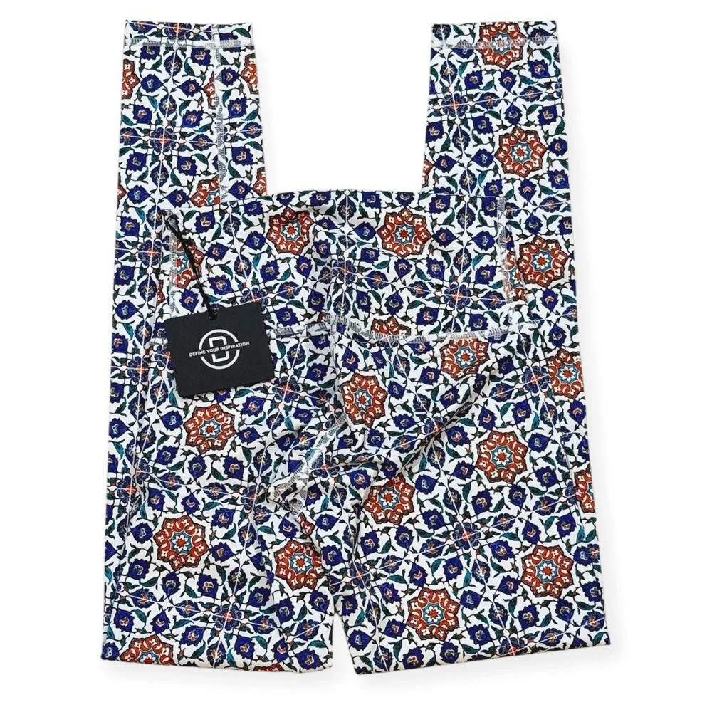 DYI S Signature Tight Tile Multi Printed Floral Vines HighRise Leggings Workout - Image 8