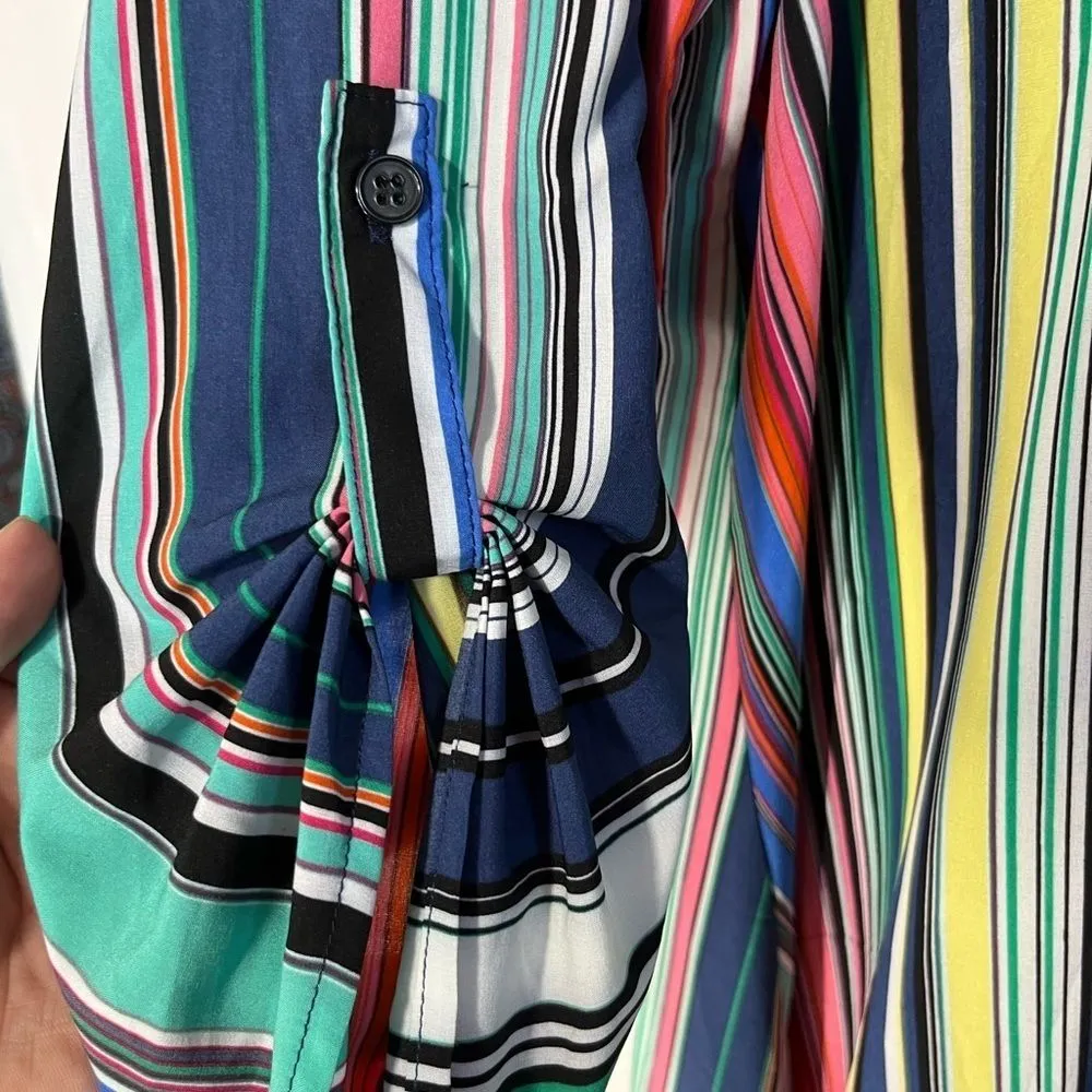 Melissa Paige STRIPED tunic/shirt dress MULTI COLOR SIZE M LAGENLOOK BOHO - Image 4