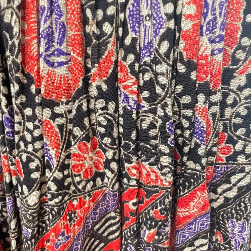 Zara Trafaluc Women's Red, Black, Purple and Tan Blouse size L. Red Size L - Image 6