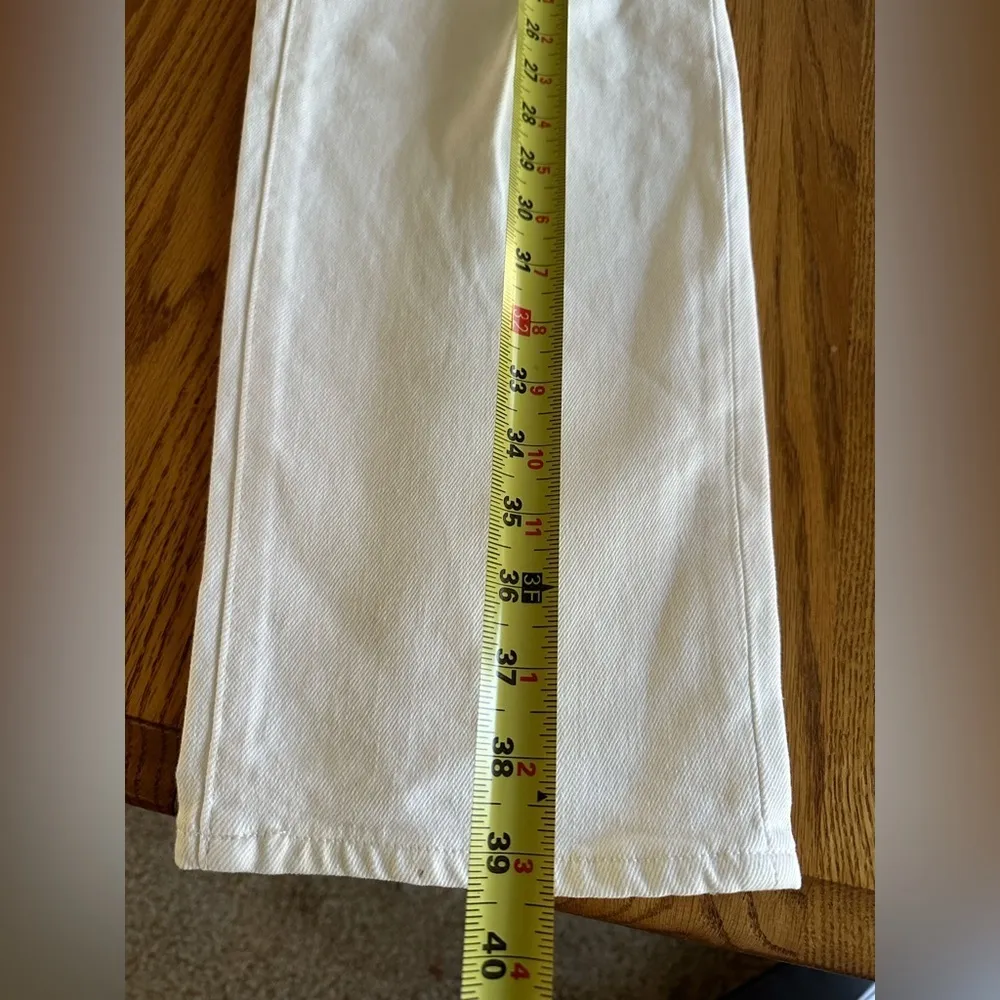 Old Navy OG Curvy High Rise White Straight Leg Distressed Jeans Size 0 NWT - Image 14