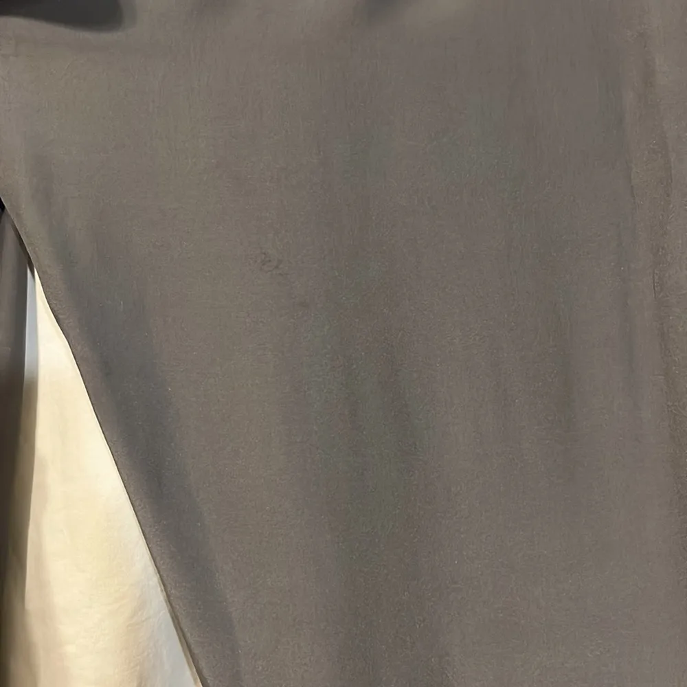 Atm Pleated Front Silk Charcoal Grey Slightly Cropped Pull On Jogger Size L - Image 9