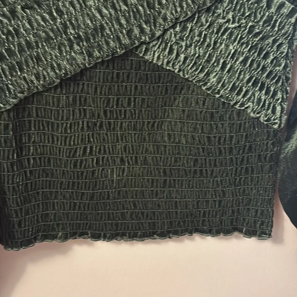 BB Dakota Steve Madden Olive Velvet Top - Image 7