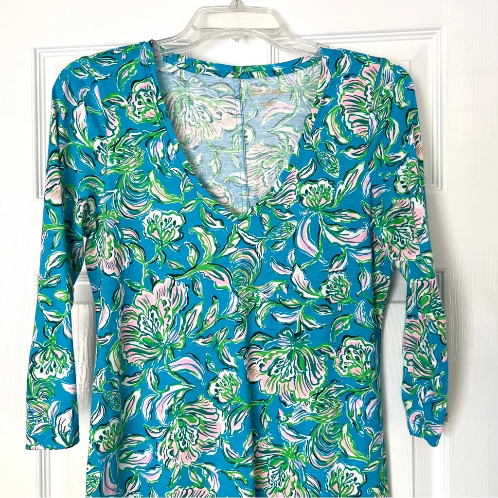 Lilly Pulitzer Tessa dress in Cumulus Blue Chick Magnet Small - Image 3