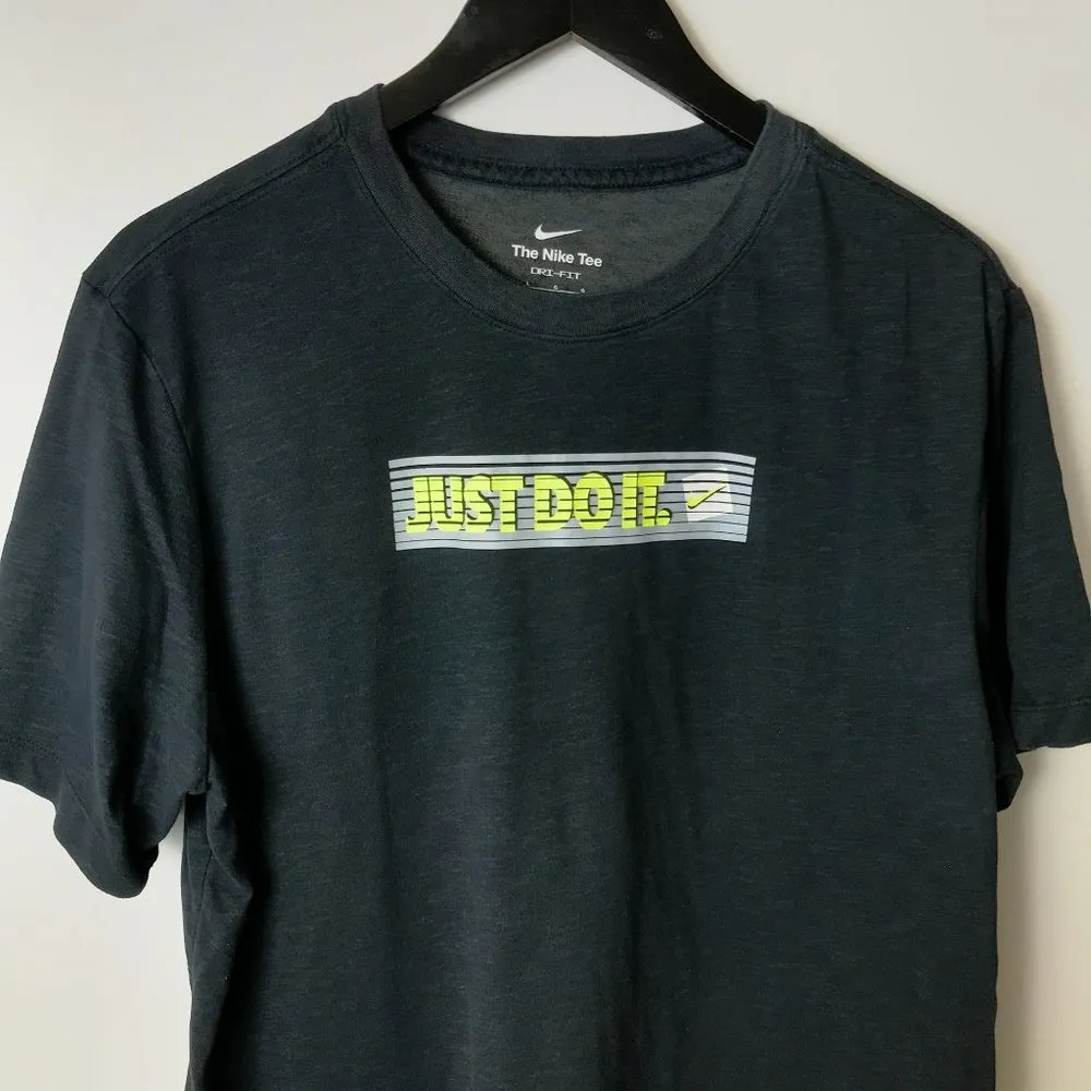 Nike Dri-Fit Just Do It T Shirt Sportswear Fit Graphic Tee Short Sleeve Cotton - Image 12