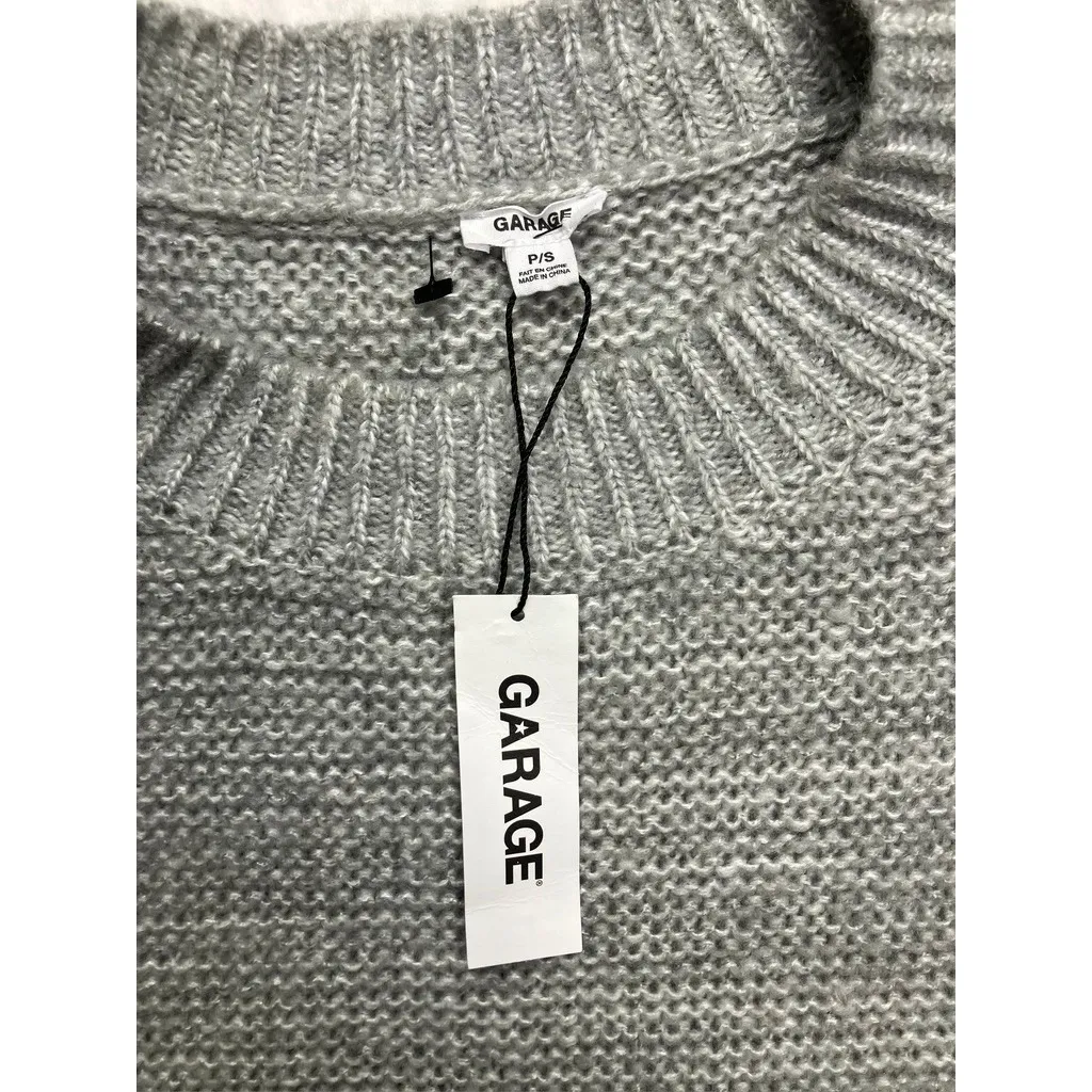 GARAGE Fall Grey Mix Cassidy Cropped Knit Sweater P S New Cozy New - Image 2