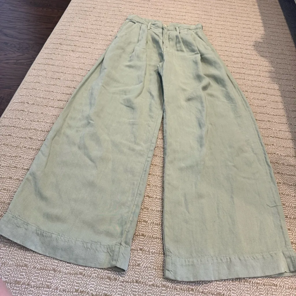 Mother Sage Green High Waisted Pouty Prep Wide - Image 3