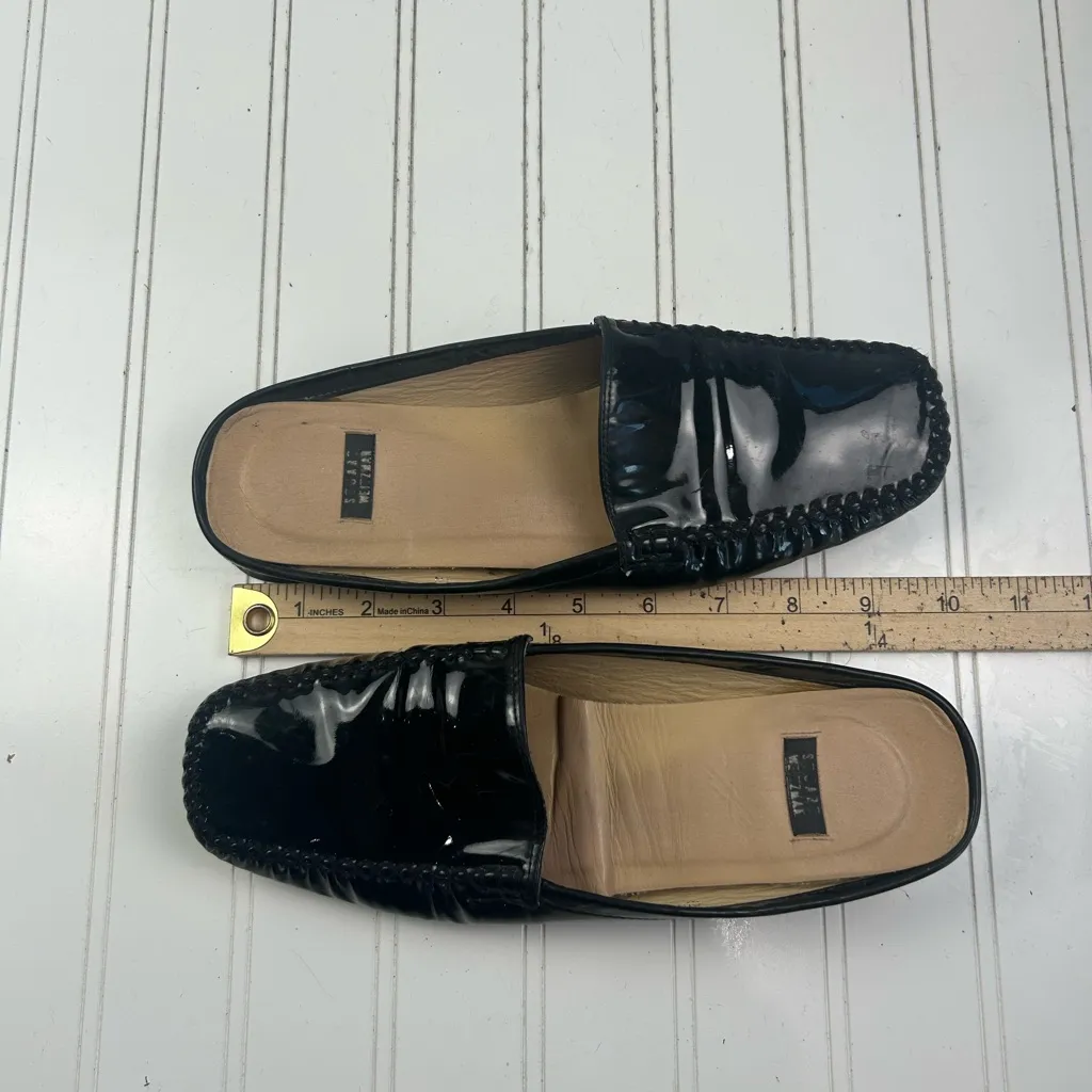 Stuart Weitzman Black Patent Leather Loafers Size 9 - Image 6