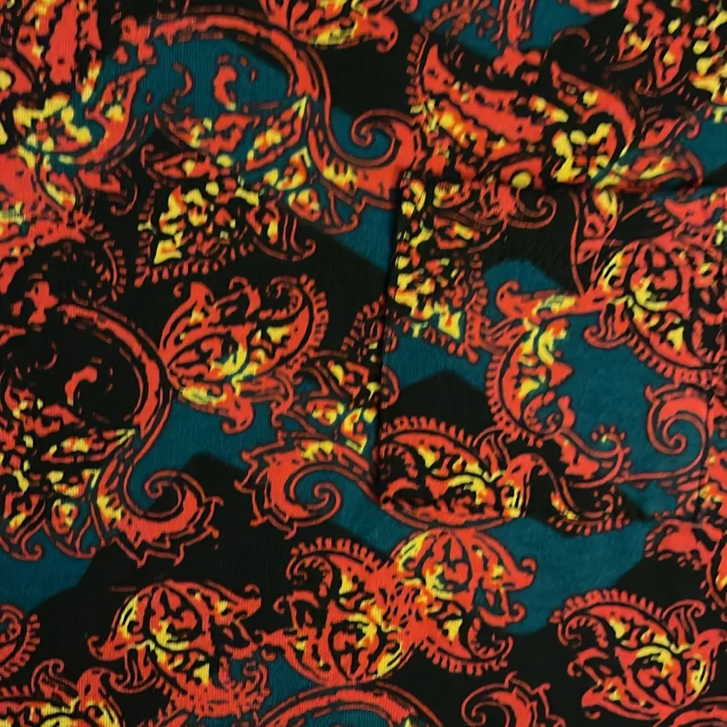 NWT silky & stretchy LulaRoe Carly‎ high-low flowy dress great colors - size XXS - Image 4