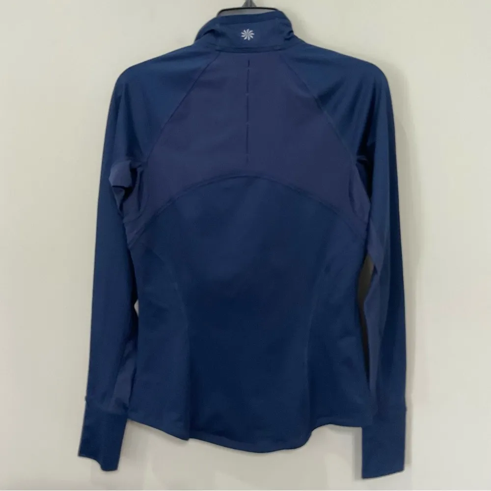Athleta  1/2 Zip Pullover Navy Blue Tech Jacket Sz XS Active Athletic - Image 4