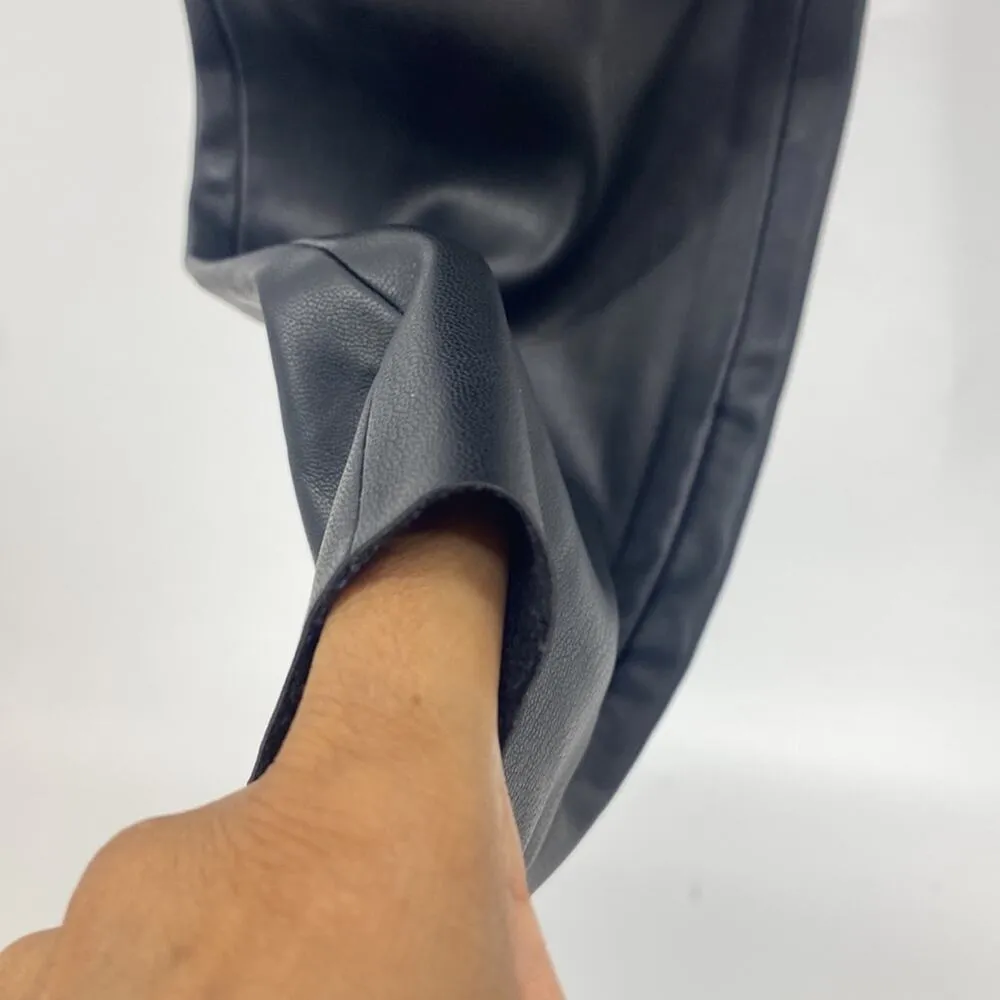 Zara faux leather vegan skinny ankle zip side zip rocker concert avant-garde - Image 4