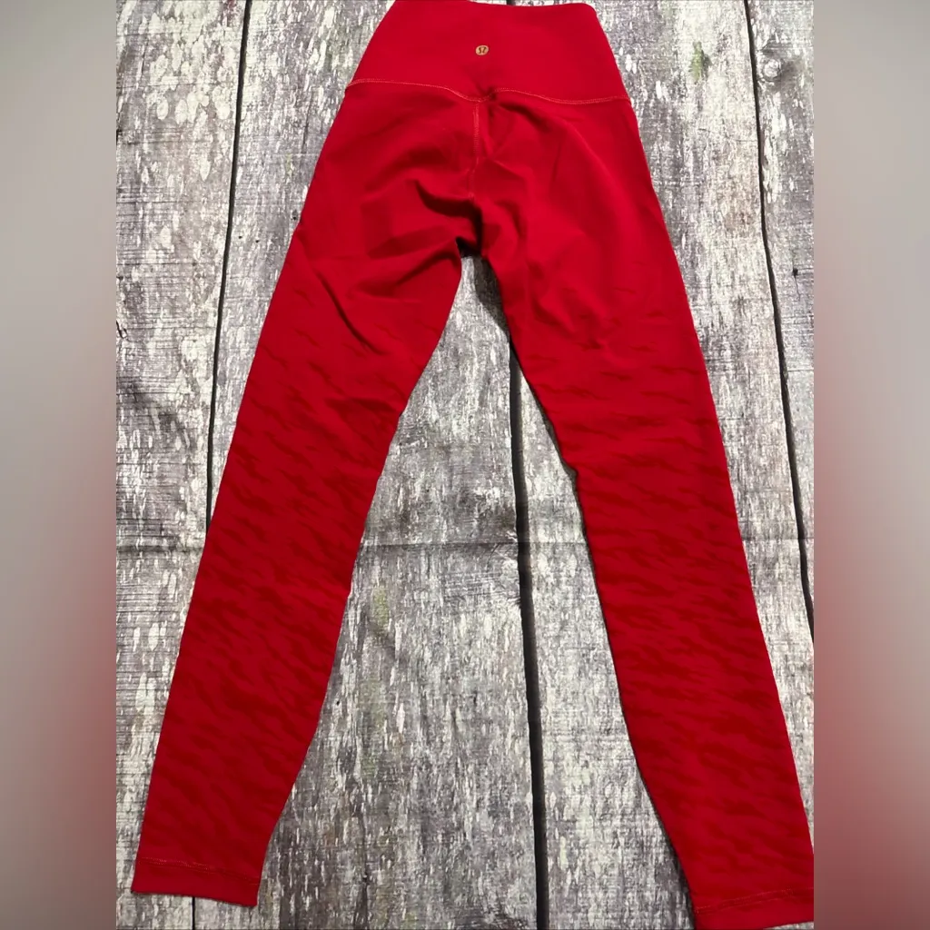 Lululemon Lunar New Year Red Leggings Size 2 - Image 3