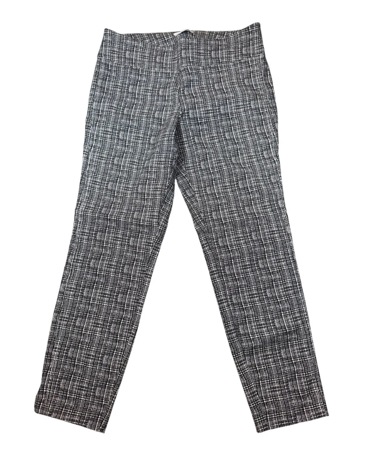 New York & Company Pants Womens M Black White Plaid Pull On Work Stretch Slim Size M - Image 1