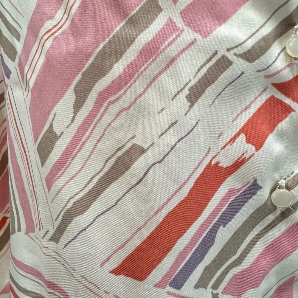 Levi Strauss & Co. Vintage 70s 80s Patchwork Print Blouse Union Made in the USA - Image 4