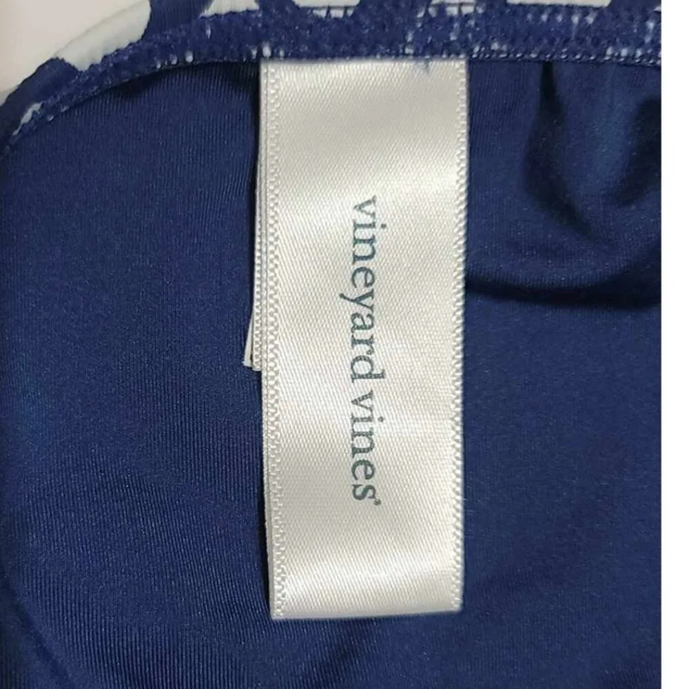 Vineyard Vines Stingray Smocked Bikini Swim Bottom Deep Bay Blue V2 Small - Image 4