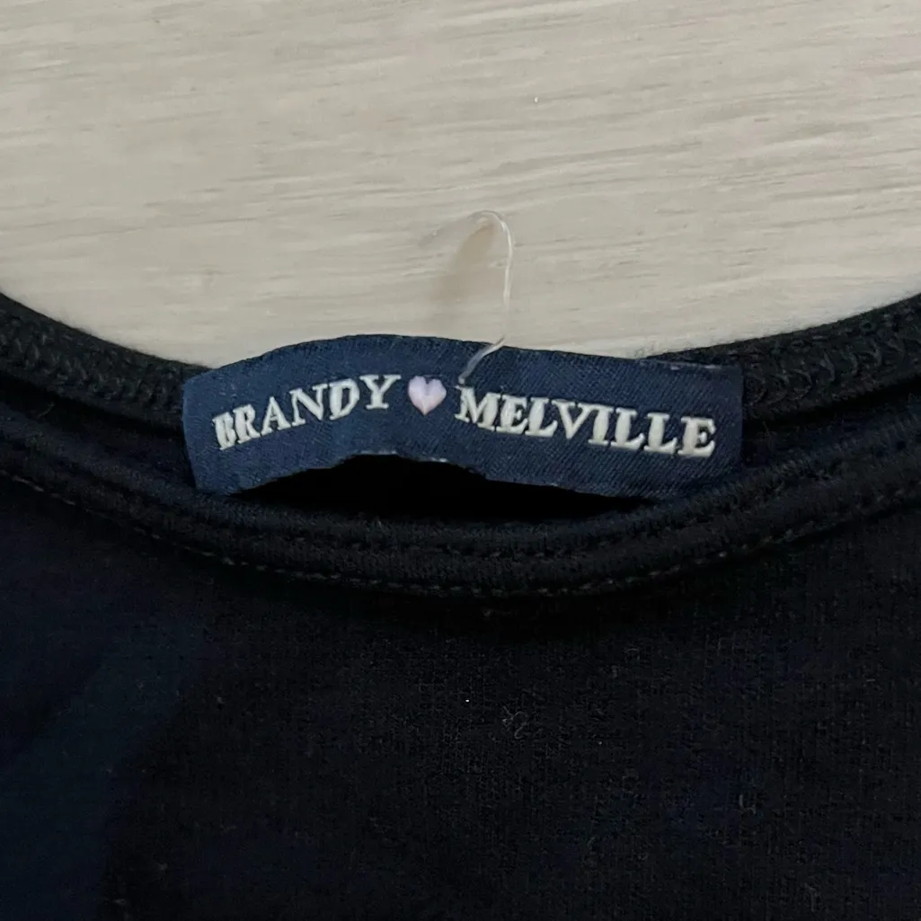 Brandy Melville Skylar Striped Black & Red Tank Top - Image 3