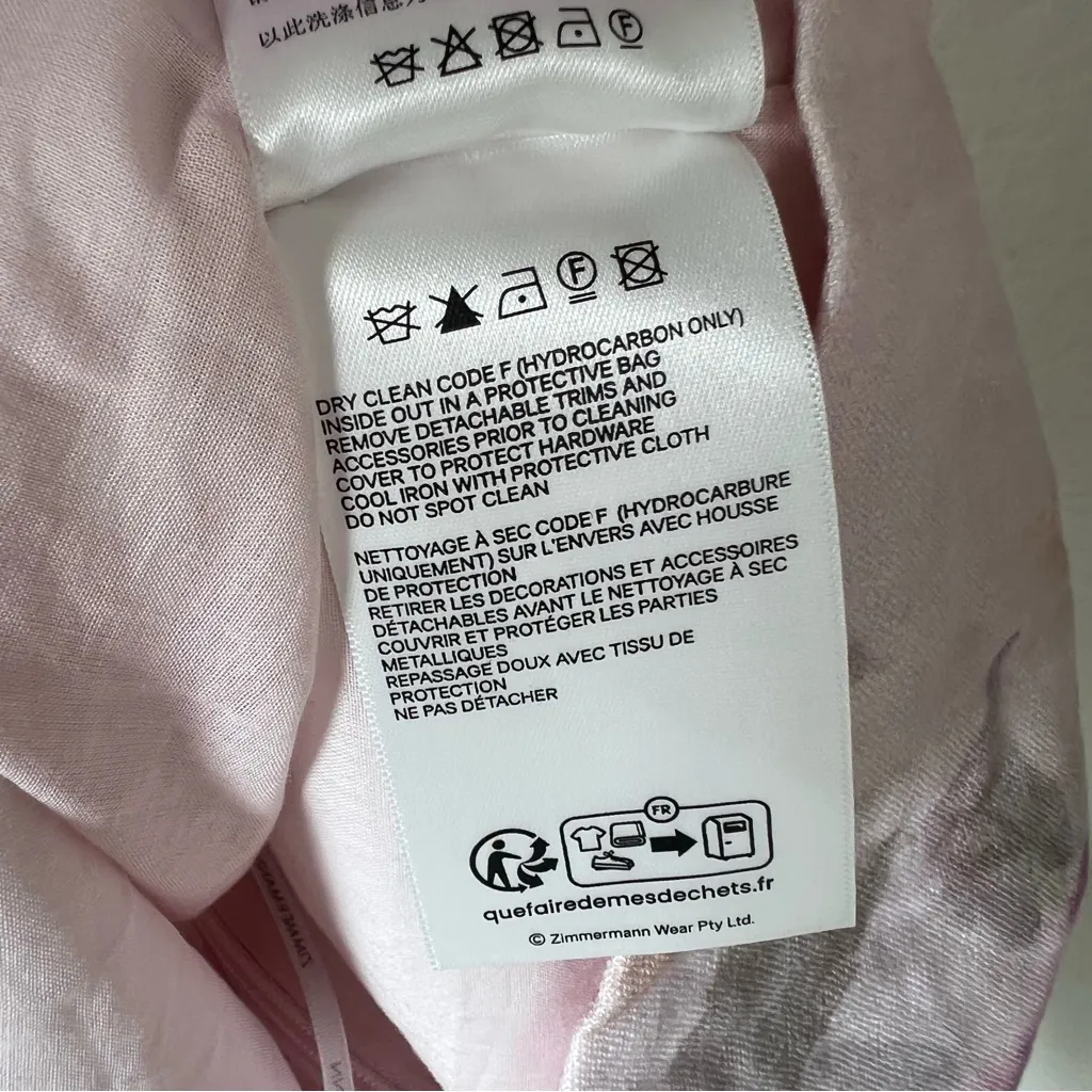 NWT Zimmermann Crush Frill Mini Dress in Pink Floral - Image 11