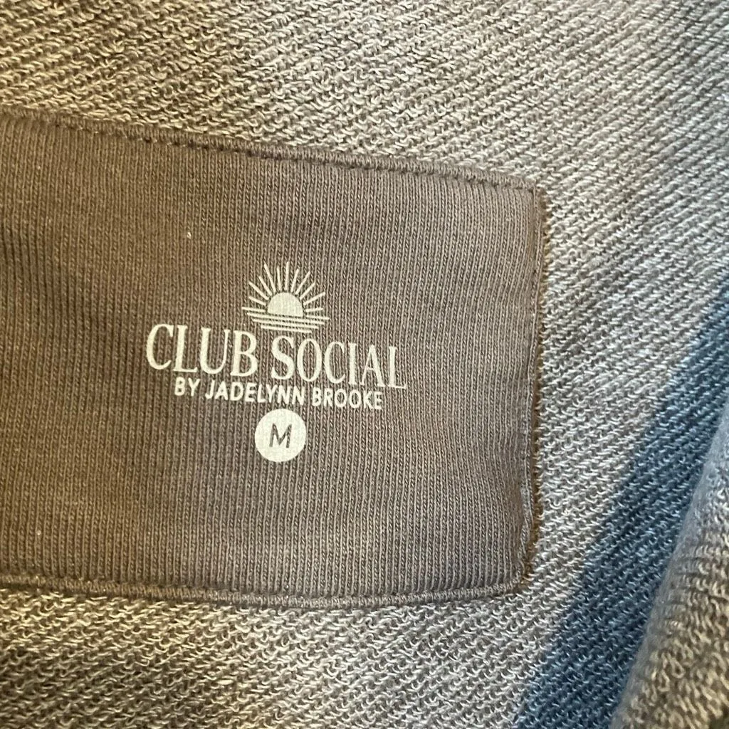 Club Social/Jadelynn Brooke Waffle Knit Half Zip Oversized Lagenlook M #758 - Image 6