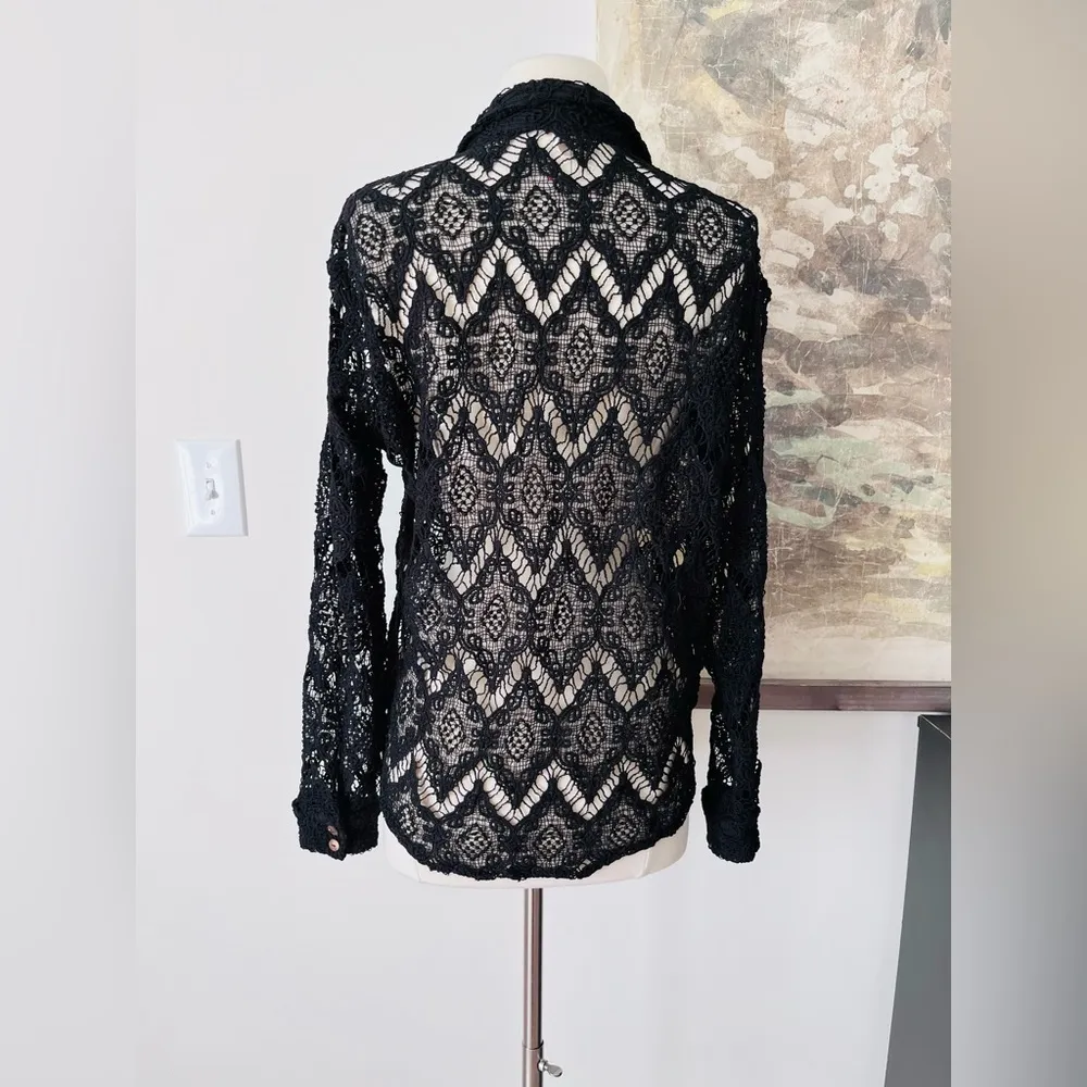 Free People Until Sundown Shirt in Black Size XS NWOT $98 - Image 5