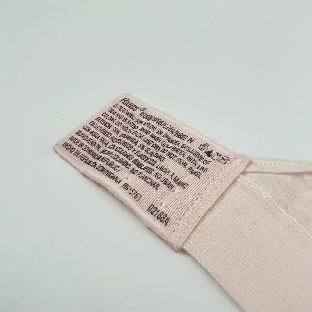 Hanes Lightly Lined Wireless Bra in Light Pink | Size M - Image 8