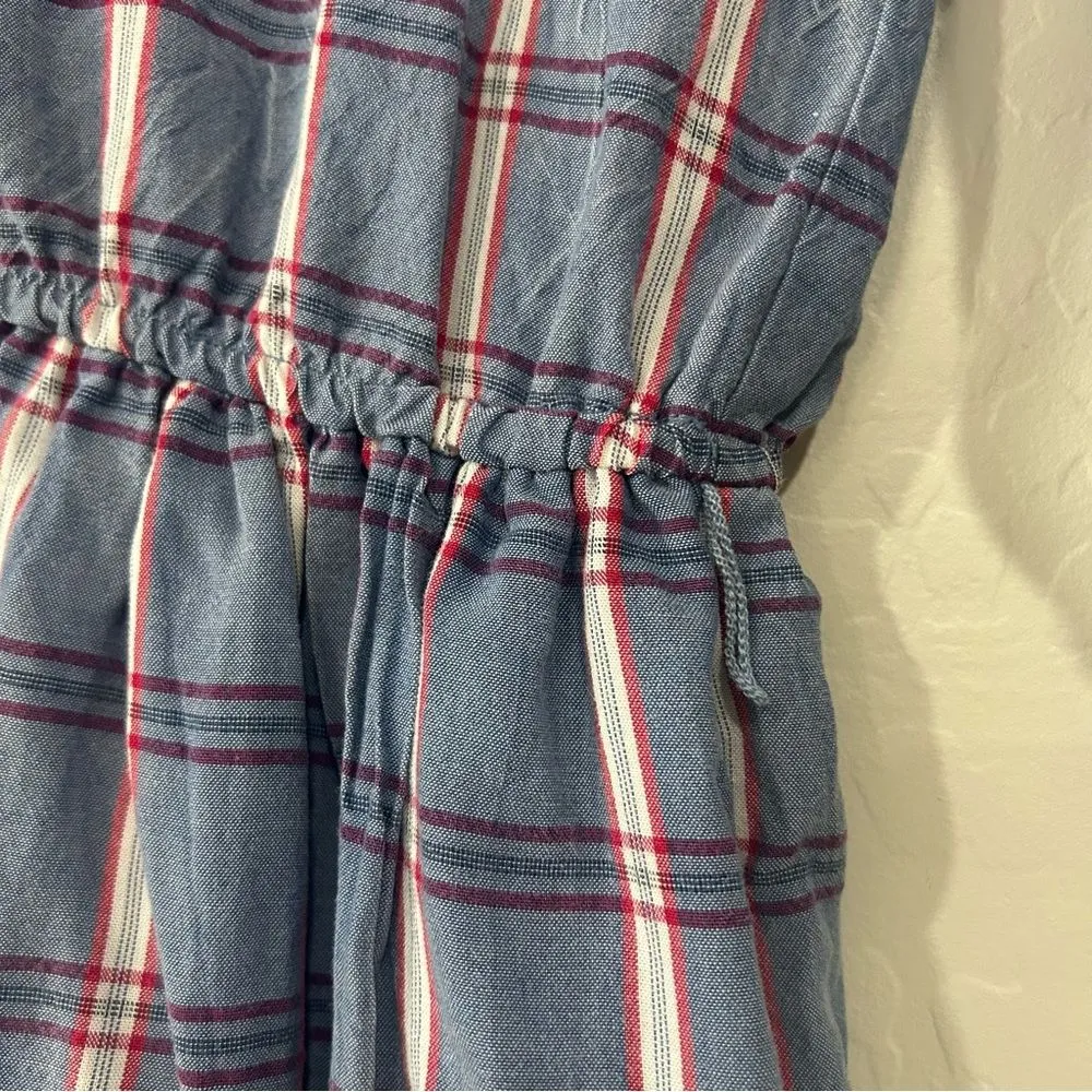 Vintage 80s Orvis Plaid Midi Dress Womens 12 Americana Western Long Sleeve - Image 7