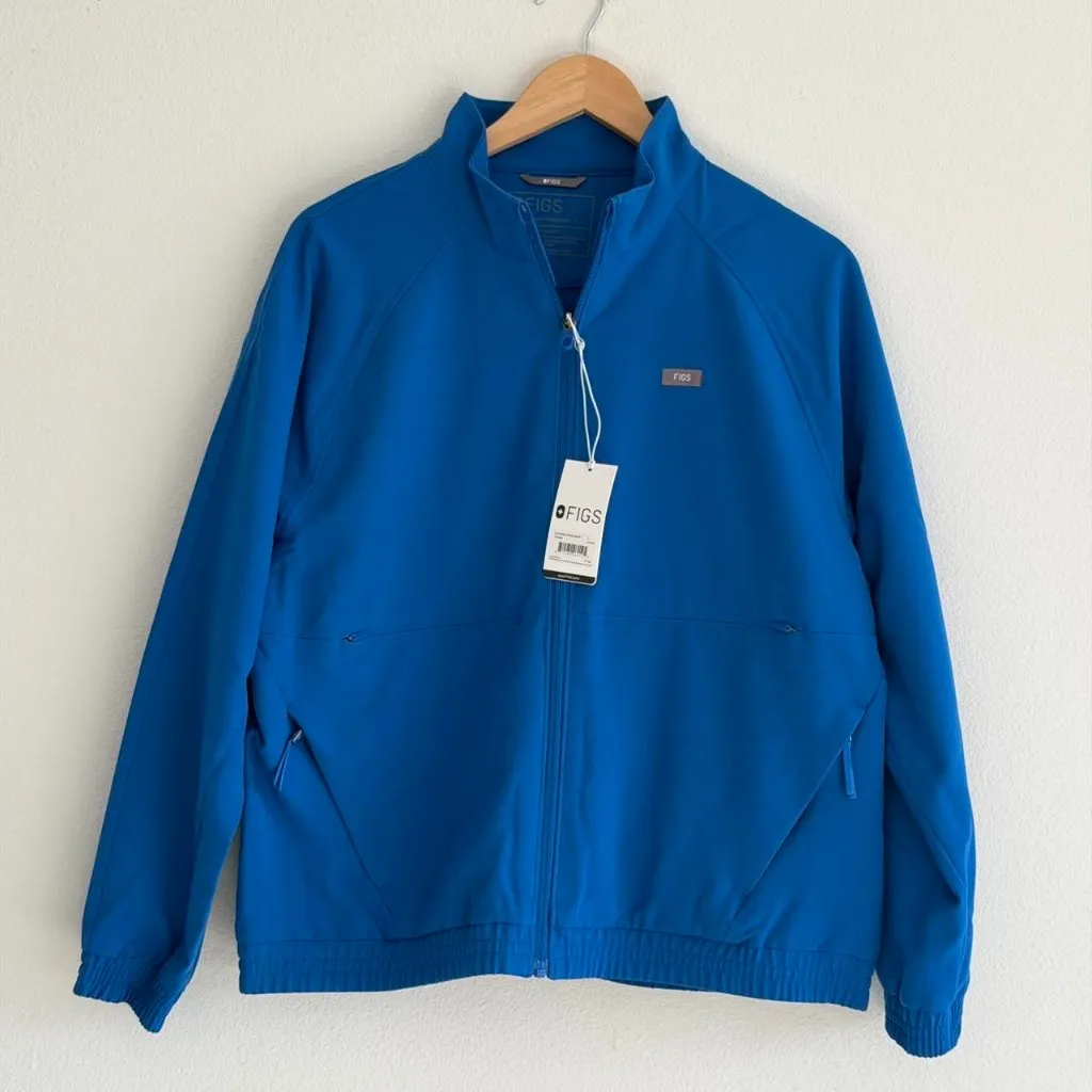 Figs Sydney Scrub Jacket in Royal Blue, Size Large - Image 10
