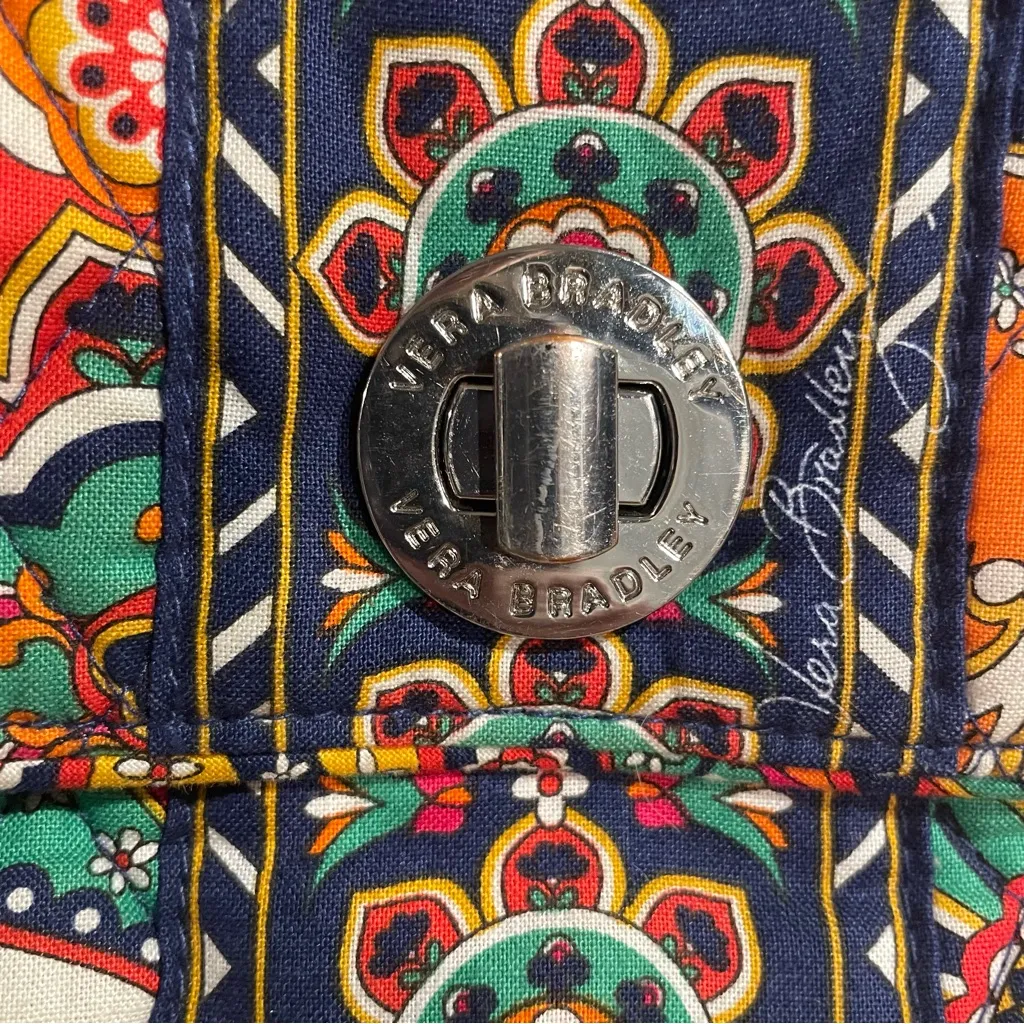 Vera Bradley Venetian Tote Double Handle Purse And Wallet ID/Money Holder - Image 8