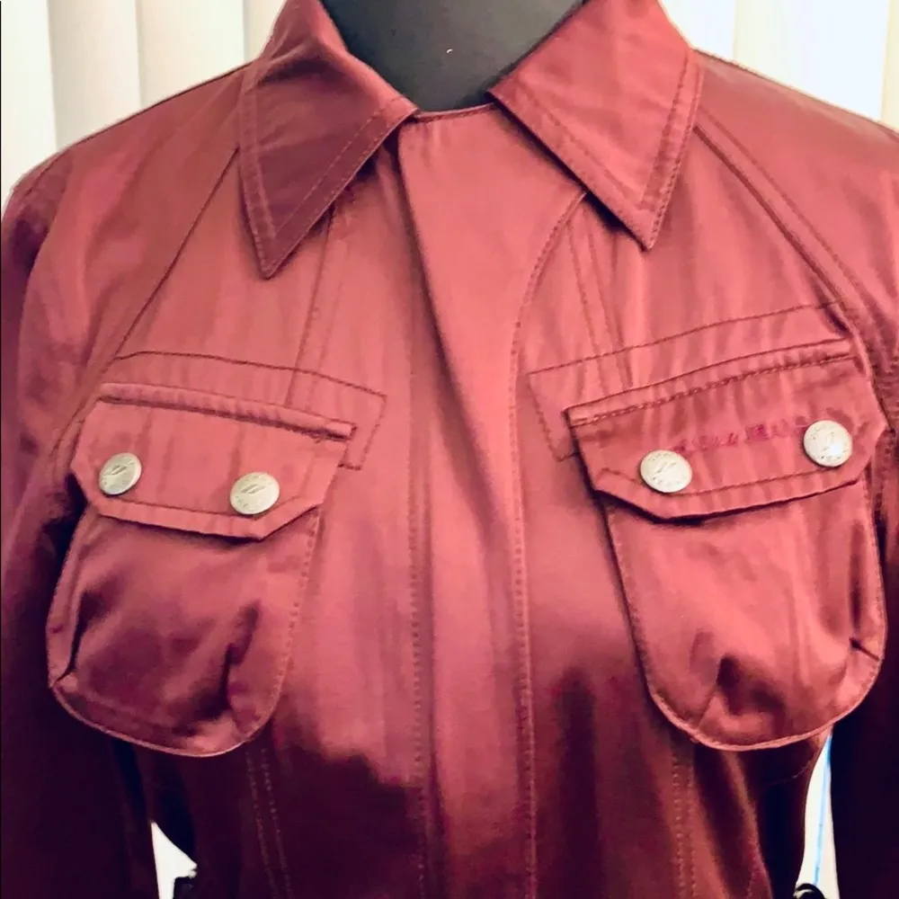 DKNY  JEANS burgundy jacket. EUC - Image 6
