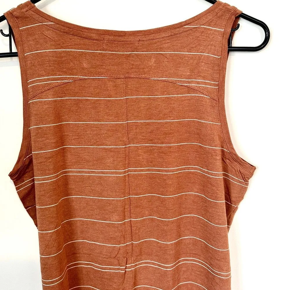 NWT Prana Foundation Scoop Neck Tank in Copper Heather Stripe - Size Small - Image 6