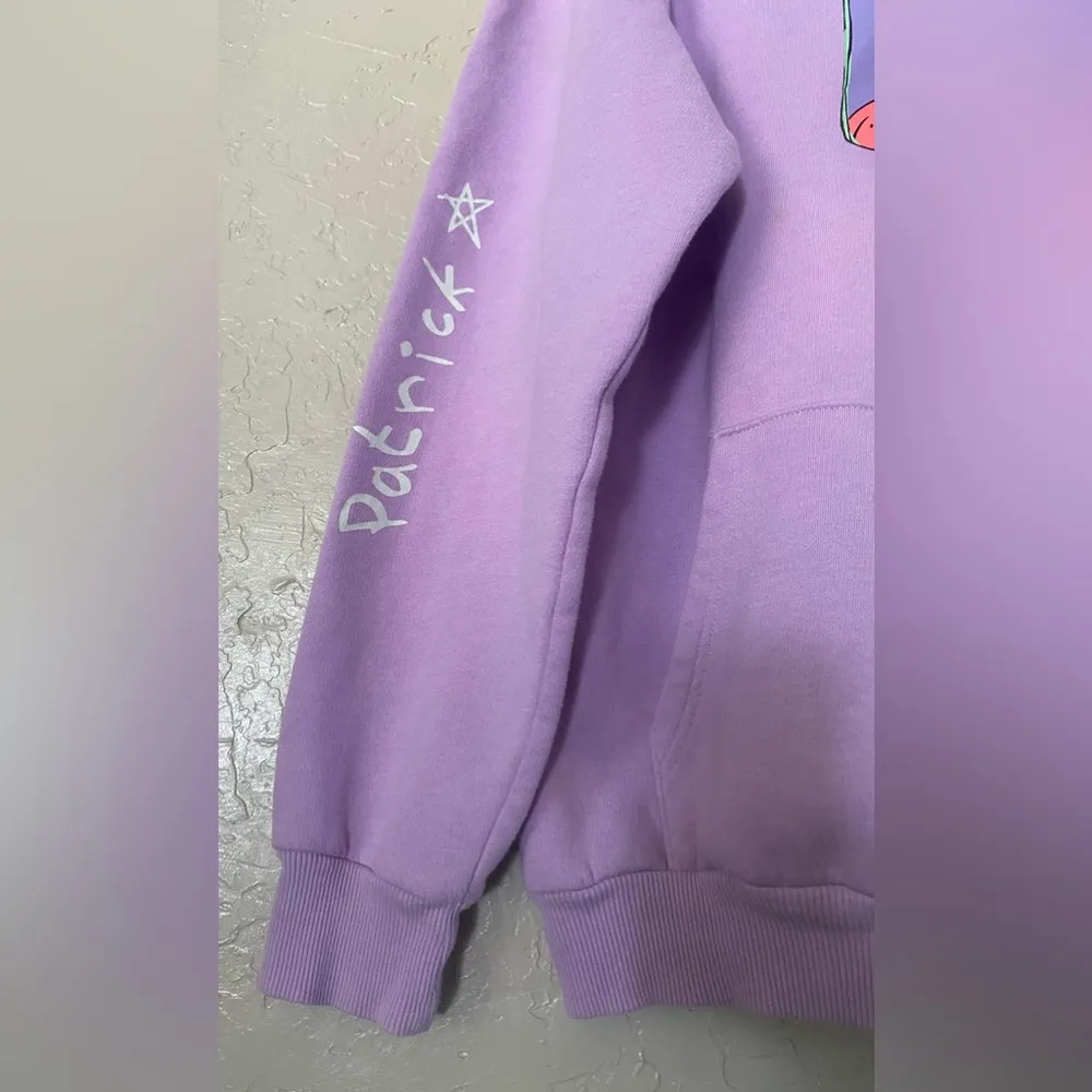 Patrick Star SpongeBob Hoodie Size L Purple Nickelodeon Bikini Bottom READ Descr - Image 3