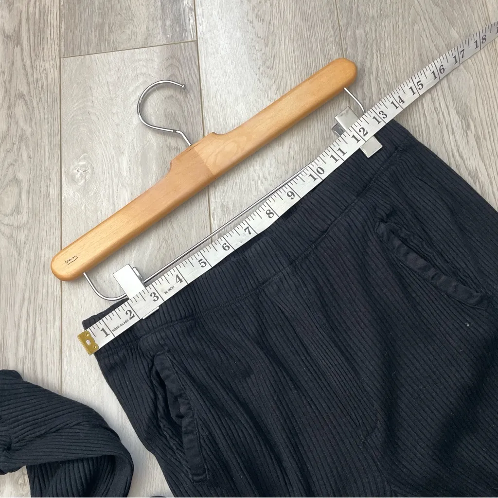 Enza Costa Joggers ribbed pull on womens Black (small) athleisure casual lounge - Image 6