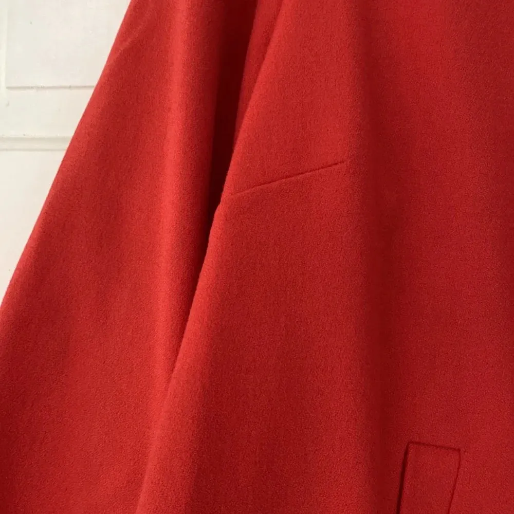 Chicos Size 3 Deep Coral‎ Blazer Gold Closure Crepe Swing Jacket Coat Chico’s XL - Image 4